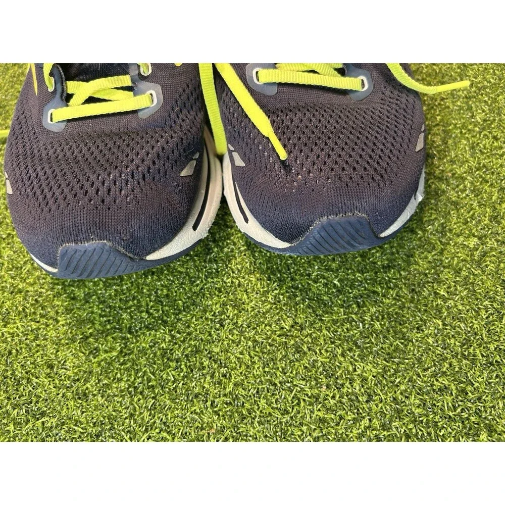 Brooks Ghost 15 Mens Size 11 Wide 2E Running Shoes Navy Neon Arch Support Insole